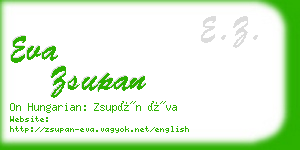 eva zsupan business card